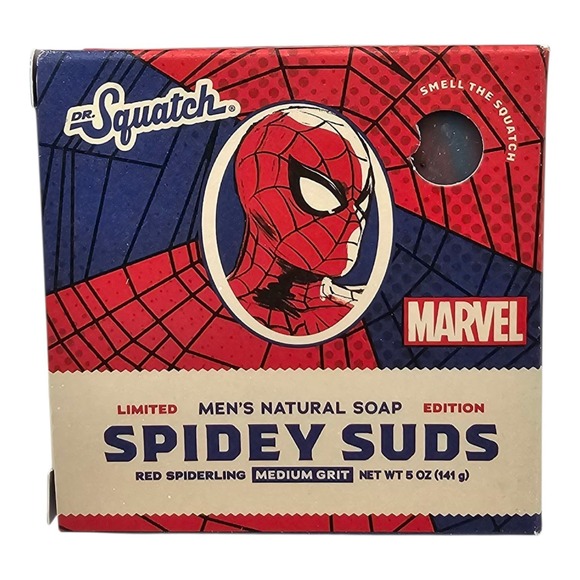 Dr. Squatch Limited Edition Soap - Spidey Suds (Spiderman) Medium Grit, 5 oz - Picture 1 of 4